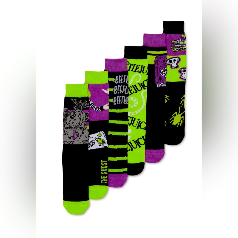 BettleJuice Crew High Socks 6Pk Mens*